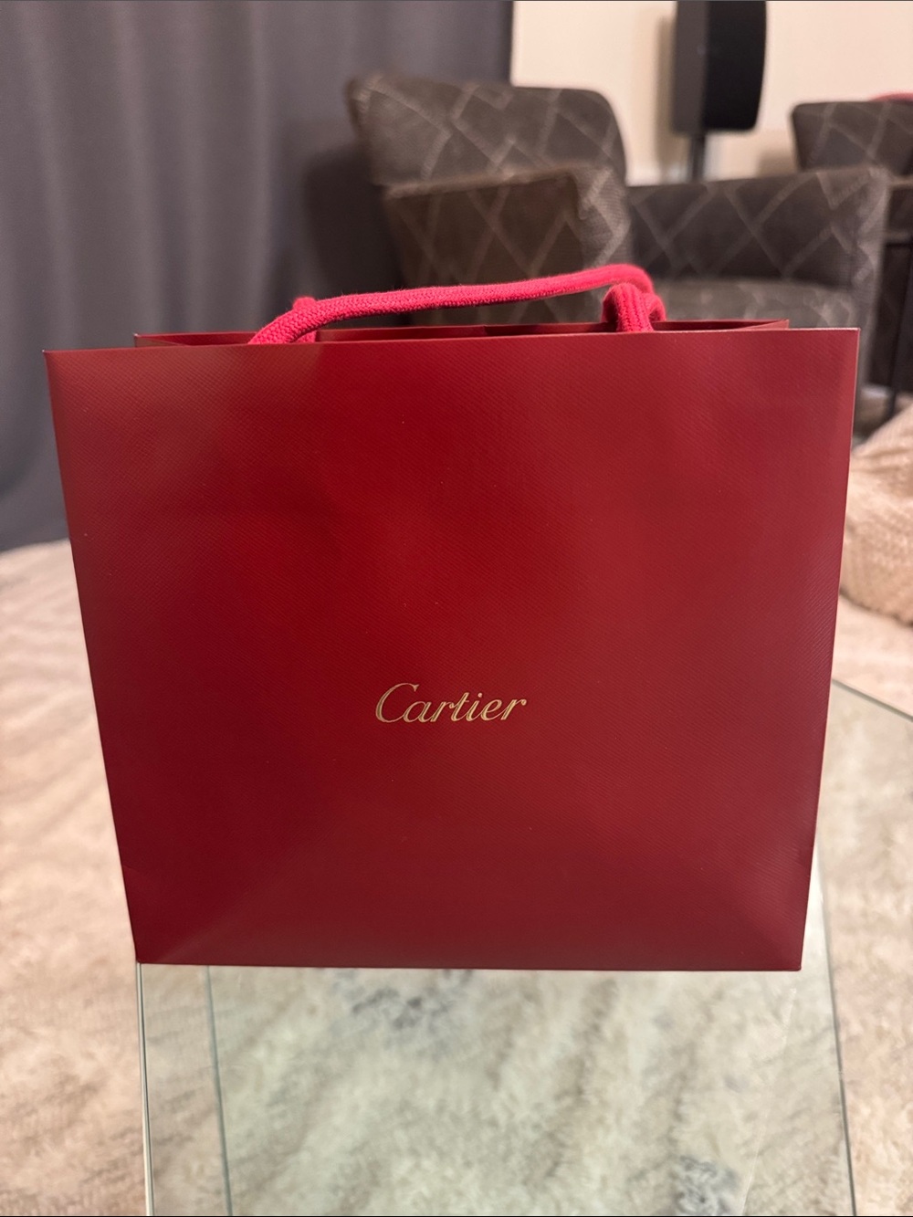 Cartier Gift Bag with Gold Logo